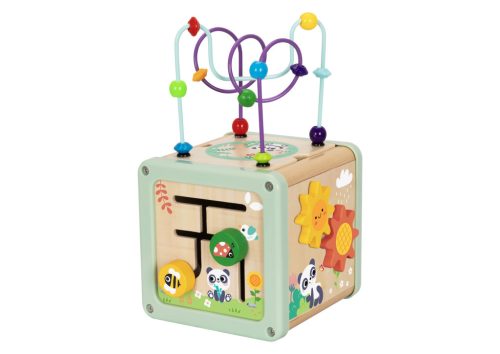 Fa montessori készségfejlesztő kocka játék - Panda