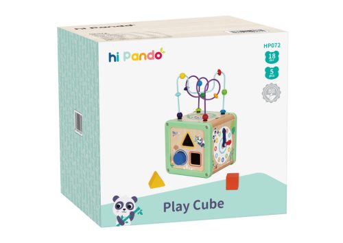 Fa montessori készségfejlesztő kocka játék - Panda