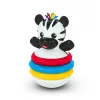 BABY EINSTEIN Rágóka BPA mentes Építőjáték, Keljfeljancsi Zebra Stack & Wobble Zen™ 3hó+