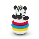 BABY EINSTEIN Rágóka BPA mentes Építőjáték, Keljfeljancsi Zebra Stack & Wobble Zen™ 3hó+