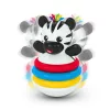 BABY EINSTEIN Rágóka BPA mentes Építőjáték, Keljfeljancsi Zebra Stack & Wobble Zen™ 3hó+