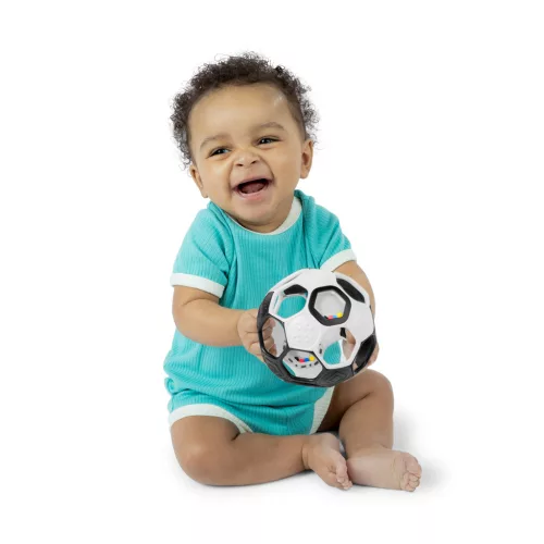 OBALL kontrasztos labda játék Oball RATTLE GOALS™ 10 cm Black & White 0hó+
