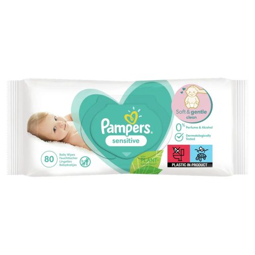 Pampers törlőkendő Sensitive - 80 lapos