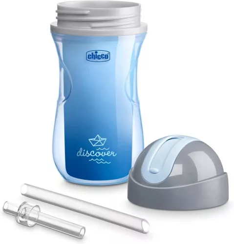 Chicco Sport termo szívószálas itatópohár 266 ml – Kék, 14h+