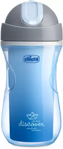 Chicco Sport termo szívószálas itatópohár 266 ml – Kék, 14h+