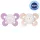 Chicco Physio Comfort szilikon cumi 6-16 hónapos lányoknak - pöttyös/róka 2 db