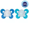 Chicco Physio Comfort szilikon éjszakai cumi 16-36h fiú - macska/csillagok 2 db