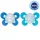 Chicco Physio Comfort szilikon éjszakai cumi 16-36h fiú - macska/csillagok 2 db