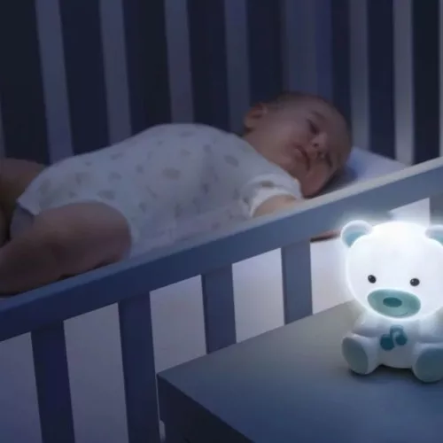 Chicco Dreamlight Maci hordozható zenélő éjszakai fény – Kék, 0h+