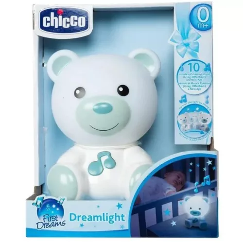 Chicco Dreamlight Maci hordozható zenélő éjszakai fény – Kék, 0h+