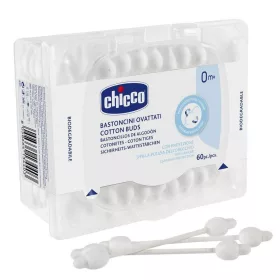   Chicco anatómiai dobhártyavédős vattapálcika 100% pamut – 60 db, 0h+