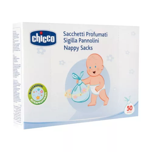 Chicco illatosított pelenkatároló zsák/zacskó - 50 db