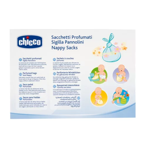 Chicco illatosított pelenkatároló zsák/zacskó - 50 db