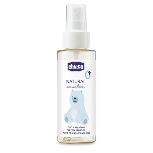 Chicco Natural Sensation masszázs babaolaj E-vitaminnal és édesmandula-olajjal 100 ml – 0h+
