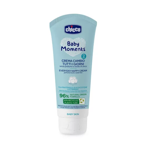 Chicco Baby Moments illatmentes popsikrém mindennapos használatra 100ml, 0m+