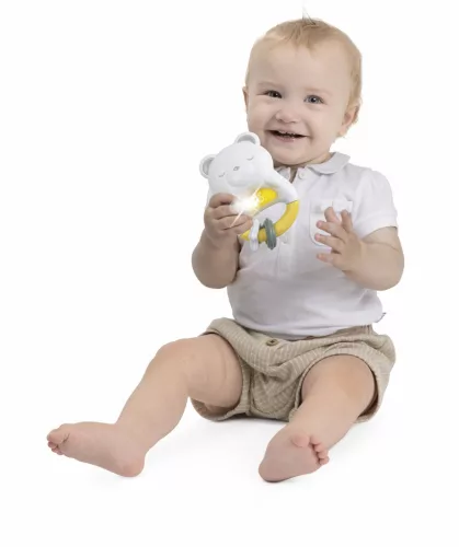 Chicco Day & Night Bear 2 az 1-ben zenélő csörgő és éjszakai fény 0h+