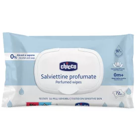 Chicco Gyermek nedves törlőkendők finom illattal 72 db