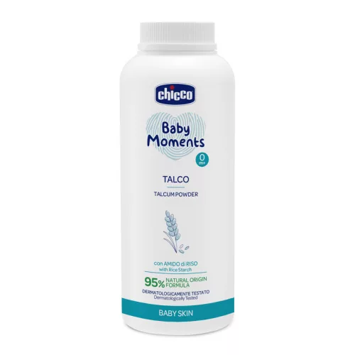 CHICCO Baby Moments hintőpor rizskeményítővel 95 % természetes összetevőkkel 150 g