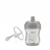 Chicco tanuló itatópohár foggantyúval 6hó+ - grey - 200 ml