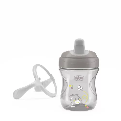 Chicco tanuló itatópohár foggantyúval 6hó+ - grey - 200 ml