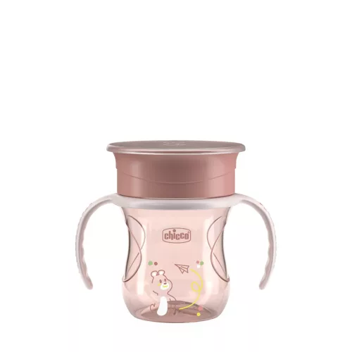 Chicco Perfect X 360 fokos Itatópohár foggantyúval 12hó+ - 200ml - Pink