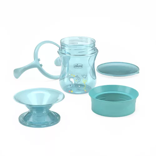 Chicco Perfect X 360 fokos Itatópohár foggantyúval 12hó+ - 200ml - Elefánt