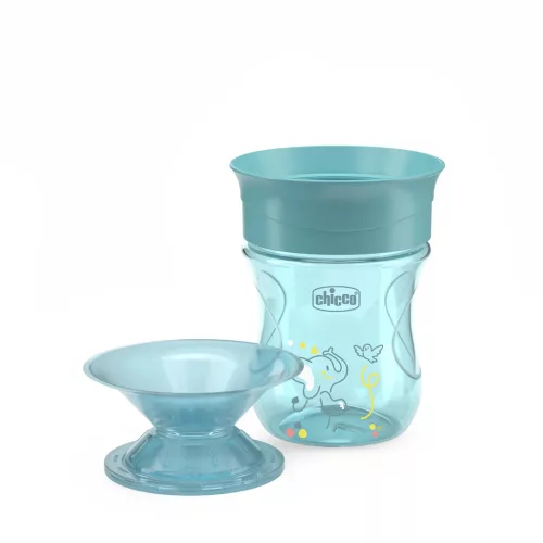 Chicco Perfect X 360 fokos Itatópohár foggantyúval 12hó+ - 200ml - Elefánt