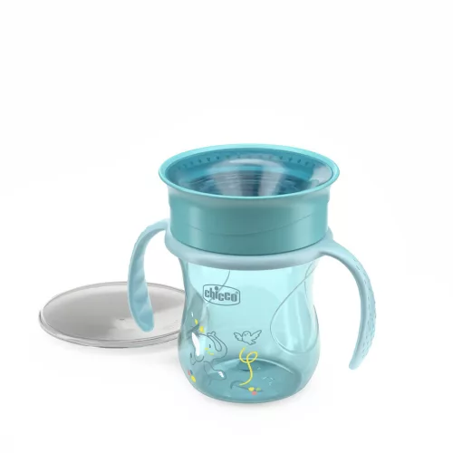 Chicco Perfect X 360 fokos Itatópohár foggantyúval 12hó+ - 200ml - Elefánt