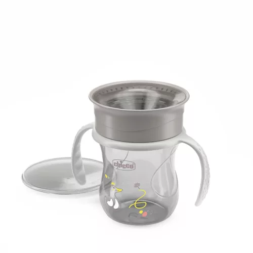 Chicco Perfect X 360 fokos Itatópohár foggantyúval 12hó+ - 200ml - grey