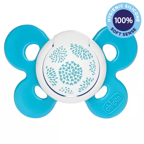 Chicco Physio Comfort szilikon cumi 6-16 hó fiú - pöttyös 1 db