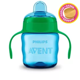   Philips AVENT SCF551/05 Itatópohár Classic 200 ml itatófüllel fiús + Ajándék PETITE&MARS Szilikon tál