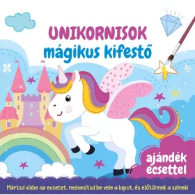 Unikornisok - mágikus kifestő - ajándék ecsettel