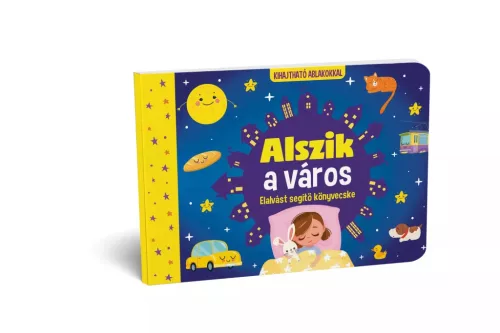 Alszik a város - Elalvást segítő könyvecske - Kihajtható ablakokkal