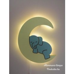 Álommanó gyerekszoba lámpa - Elefánt a holdon