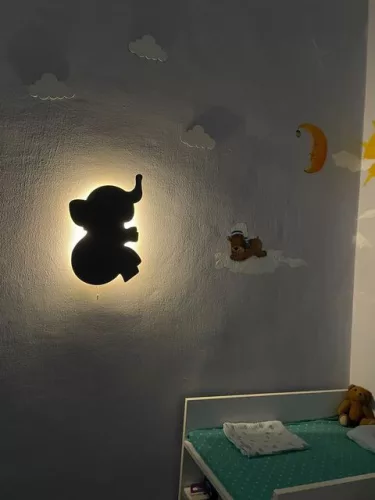 Álommanó gyerekszoba lámpa - Elefánt + távirányítóval (9 szín + időzítő) - RGB