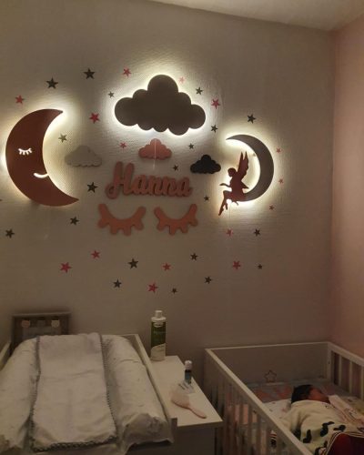 Álommanó gyerekszoba lámpa - Fehér hold