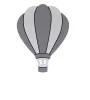 Álommanó gyerekszoba lámpa - Hőlégballon - (szürke-fehér) + távirányítóval (9 szín + időzítő) - RGB
