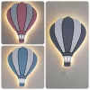 Álommanó gyerekszoba lámpa - Hőlégballon - (szürke-fehér) + távirányítóval (9 szín + időzítő) - RGB