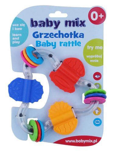 Gyermek csörgő Baby Mix színes háromszög