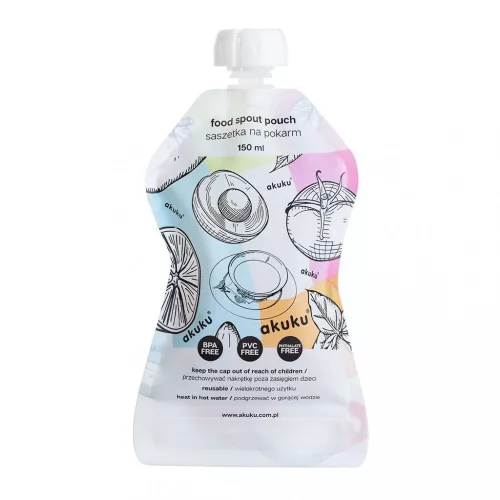 Akuku újrahasználható ételtároló tasakok 150 ml 5 db