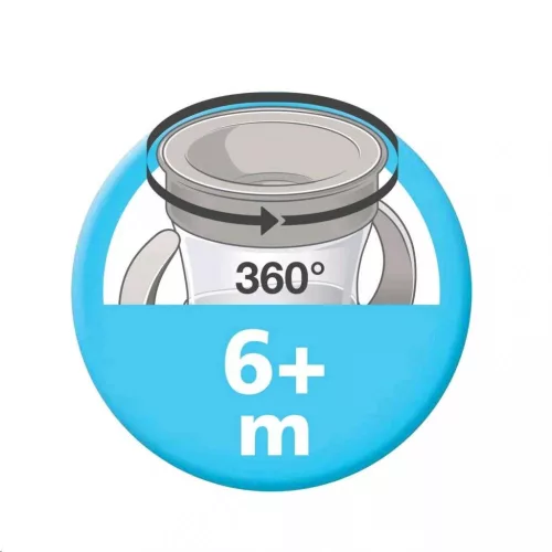 Bájos itató pohár Mini Magic NUK 360° fedéllel zöld