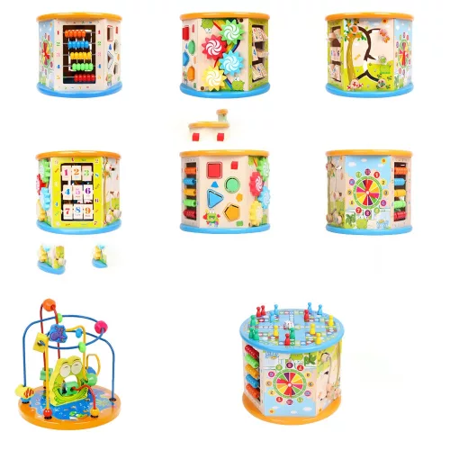 Fa interaktív készségfejlesztő kocka