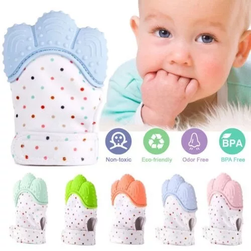 Unique Baby Fogzáskesztyű rágóka - Kék