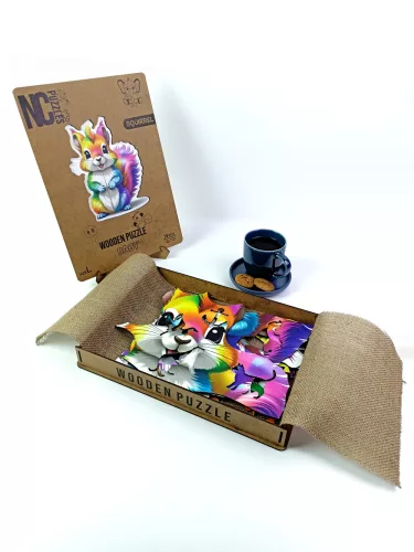 Óriás fa puzzle, kirakó - Mókus