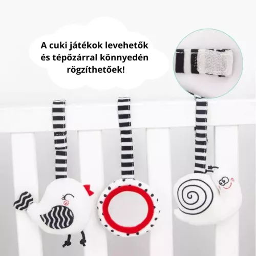 Kontrasztos plüss spirál játék - Róka