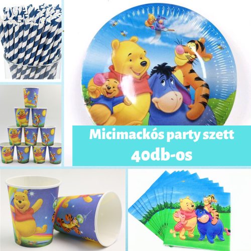 Micimackós Party Szett - 40db-os