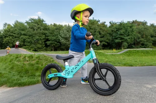 MoMi ULTI Magnézium futóbicikli 12" - Türkiz