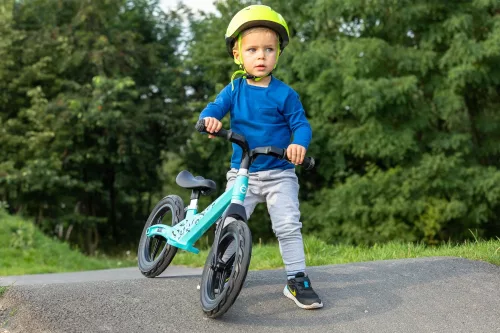 MoMi ULTI Magnézium futóbicikli 12" - Türkiz