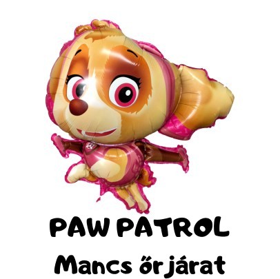 Óriás Paw Patrol-Mancs Őrjáratos fólia lufi 86x79cm - Skye