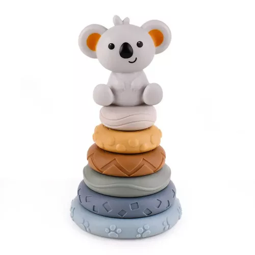 Prémium szenzoros puha építőkocka + Toronyépítő szett - Koala